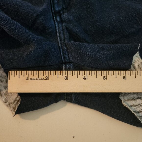 Riders Lee Shorts Womens SIze10 Blue Frayed Hem Mid Rise Stretch Denim Cut Off - Picture 12 of 16